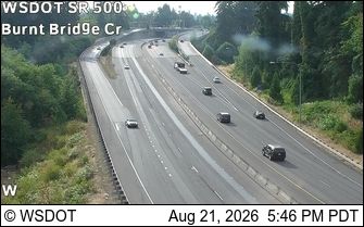 Traffic Cam Vancouver: SR 500 at MP 1.4: Burnt Bridge Creek