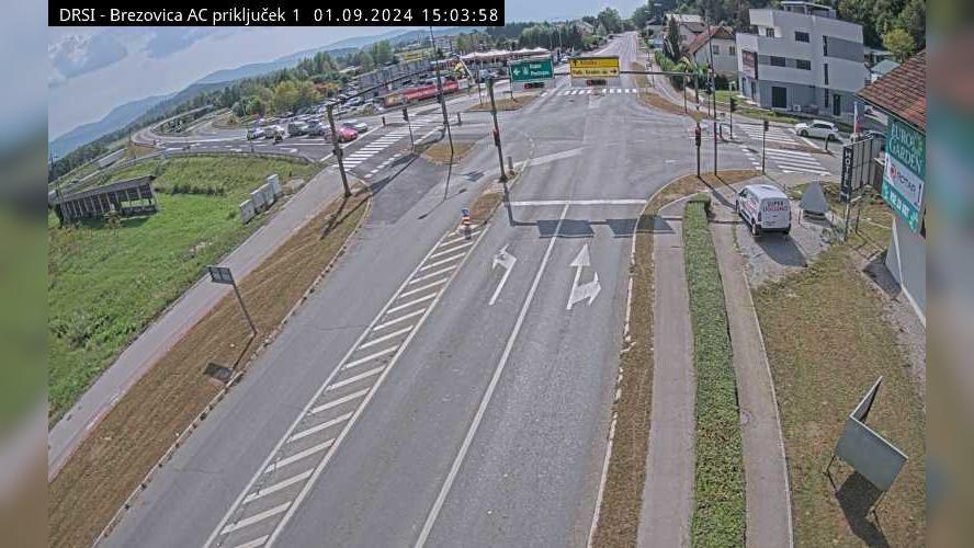 Traffic Cam Podsmreka: R2-409, Ljubljana (Vič) - Brezovica, pri AC priključku Brezovica