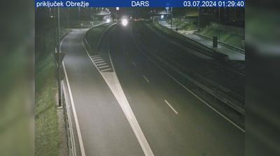 Avtocesta Ljubljana - Obrežje, priključek Obrežje (mejni prehod)