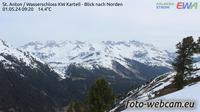 Current or last view Sankt Christoph am Arlberg: St. Anton − Wasserschloss KW Kartell − Blick nach Norden
