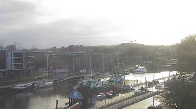Stade: Livespotting - Webcam mit dem Stadthafen in - an der Elbe