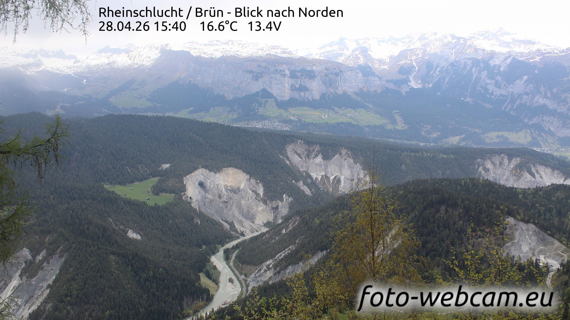 Safiental: Rheinschlucht - Brün - Blick nach Norden