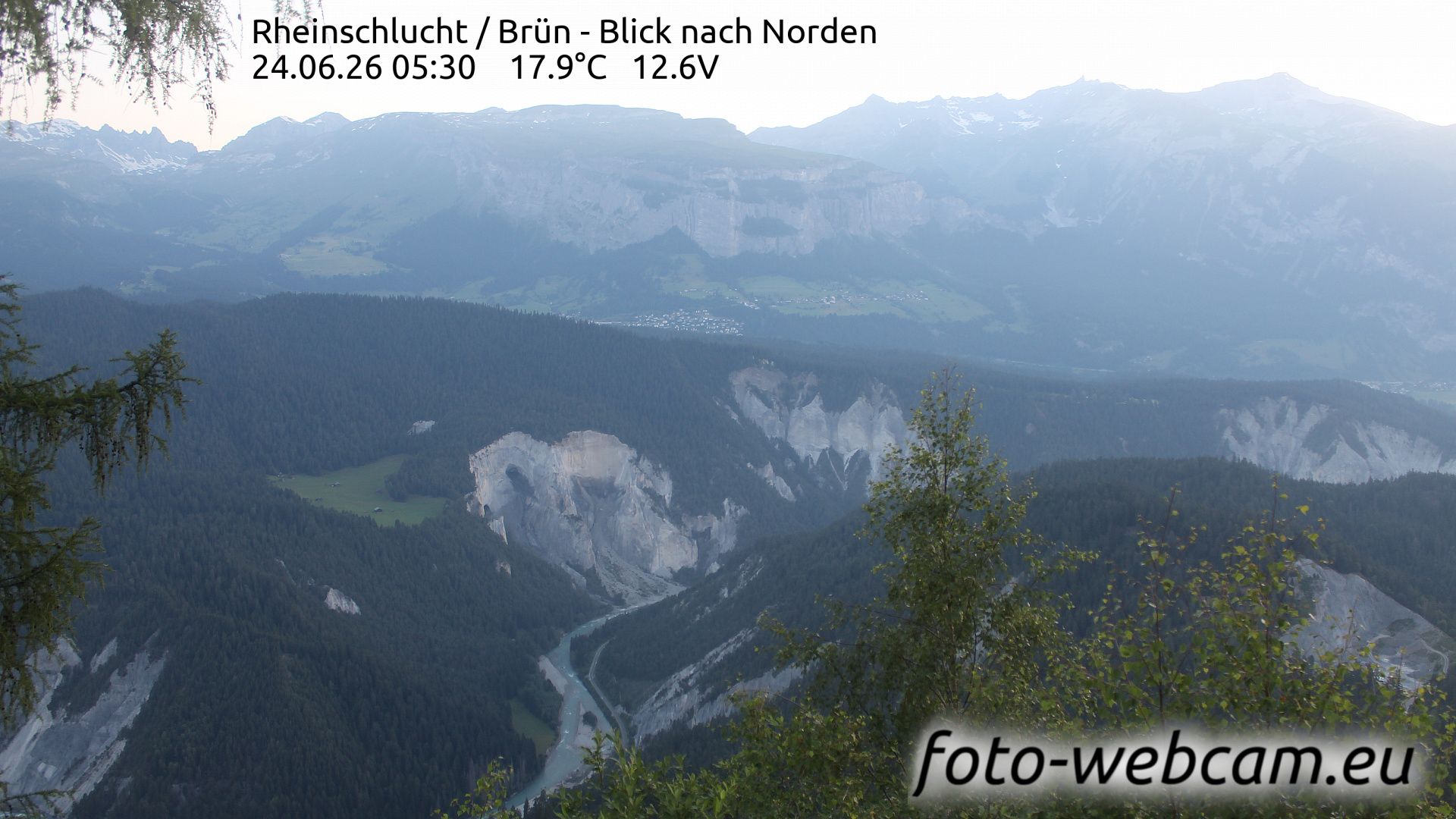 Safiental: Rheinschlucht - Brün - Blick nach Norden