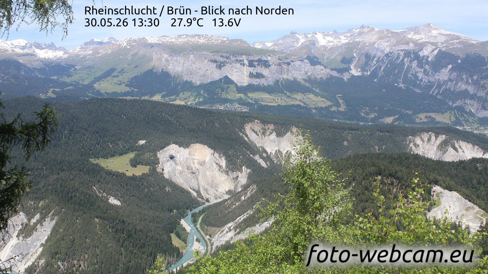 Safiental: Rheinschlucht - Brün - Blick nach Norden