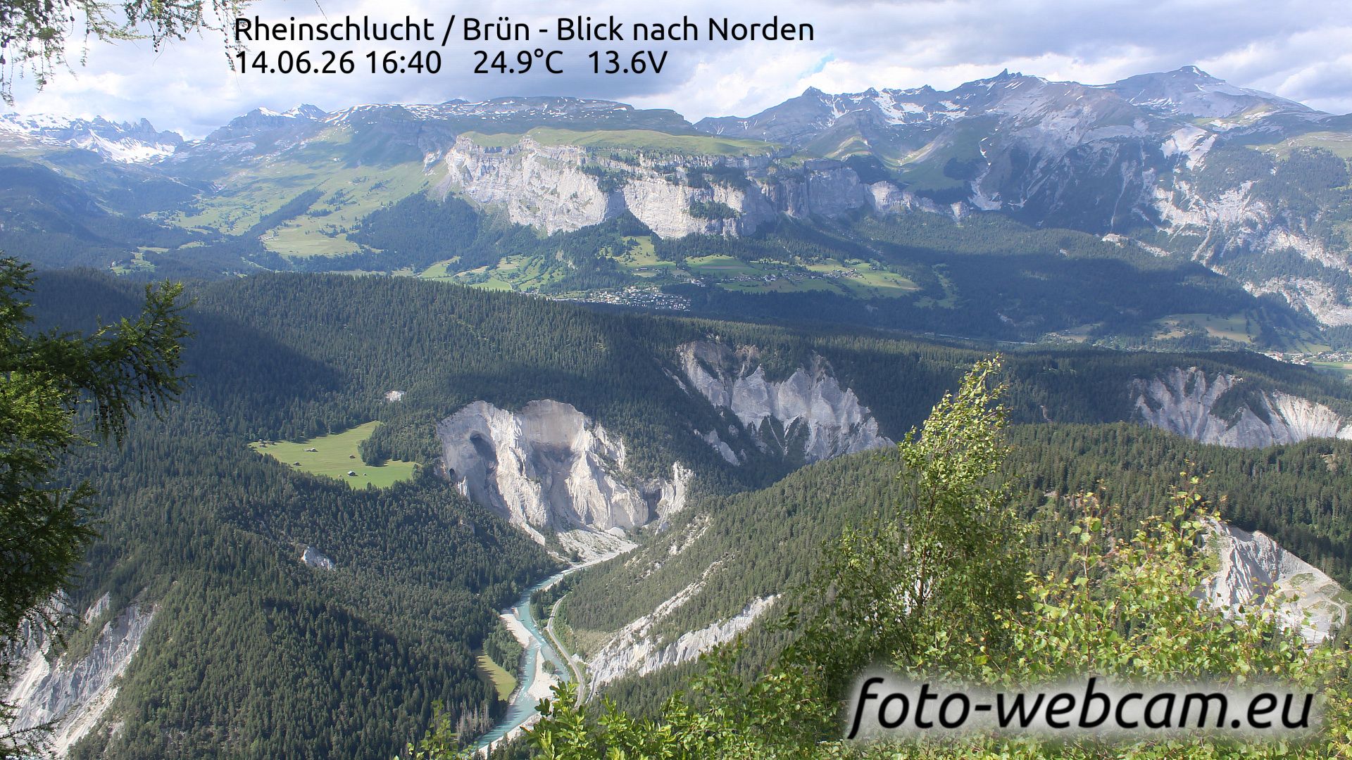 Safiental: Rheinschlucht - Brün - Blick nach Norden