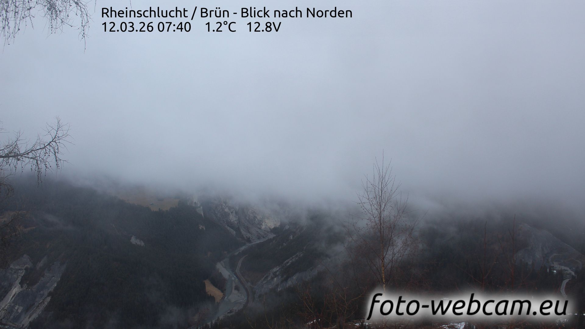 Safiental: Rheinschlucht - Brün - Blick nach Norden