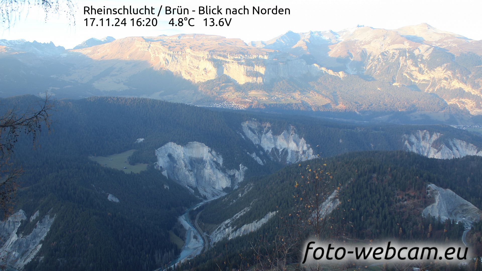 Safiental: Rheinschlucht - Brün - Blick nach Norden