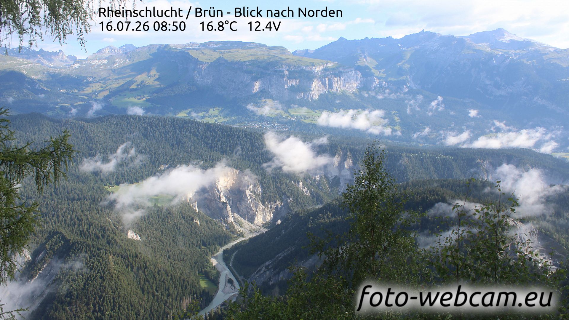 Safiental: Rheinschlucht - Brün - Blick nach Norden