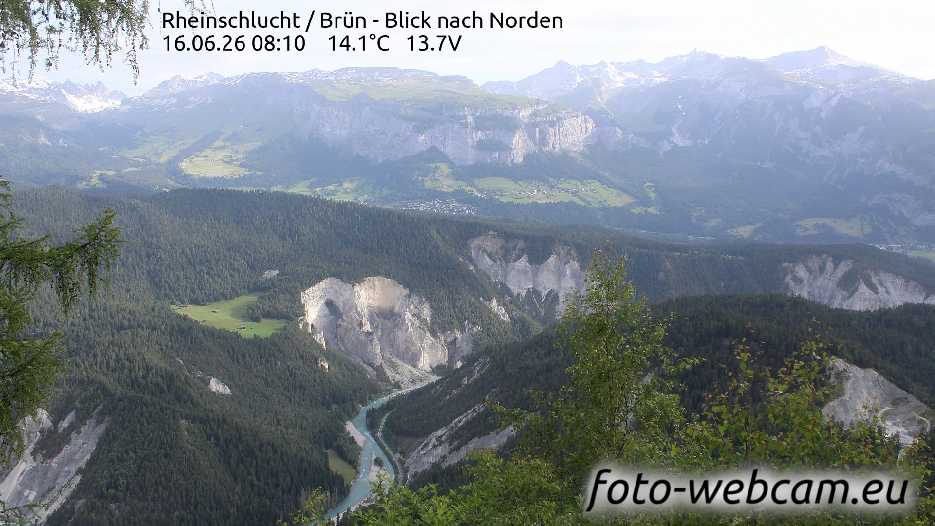 Safiental: Rheinschlucht - Brün - Blick nach Norden