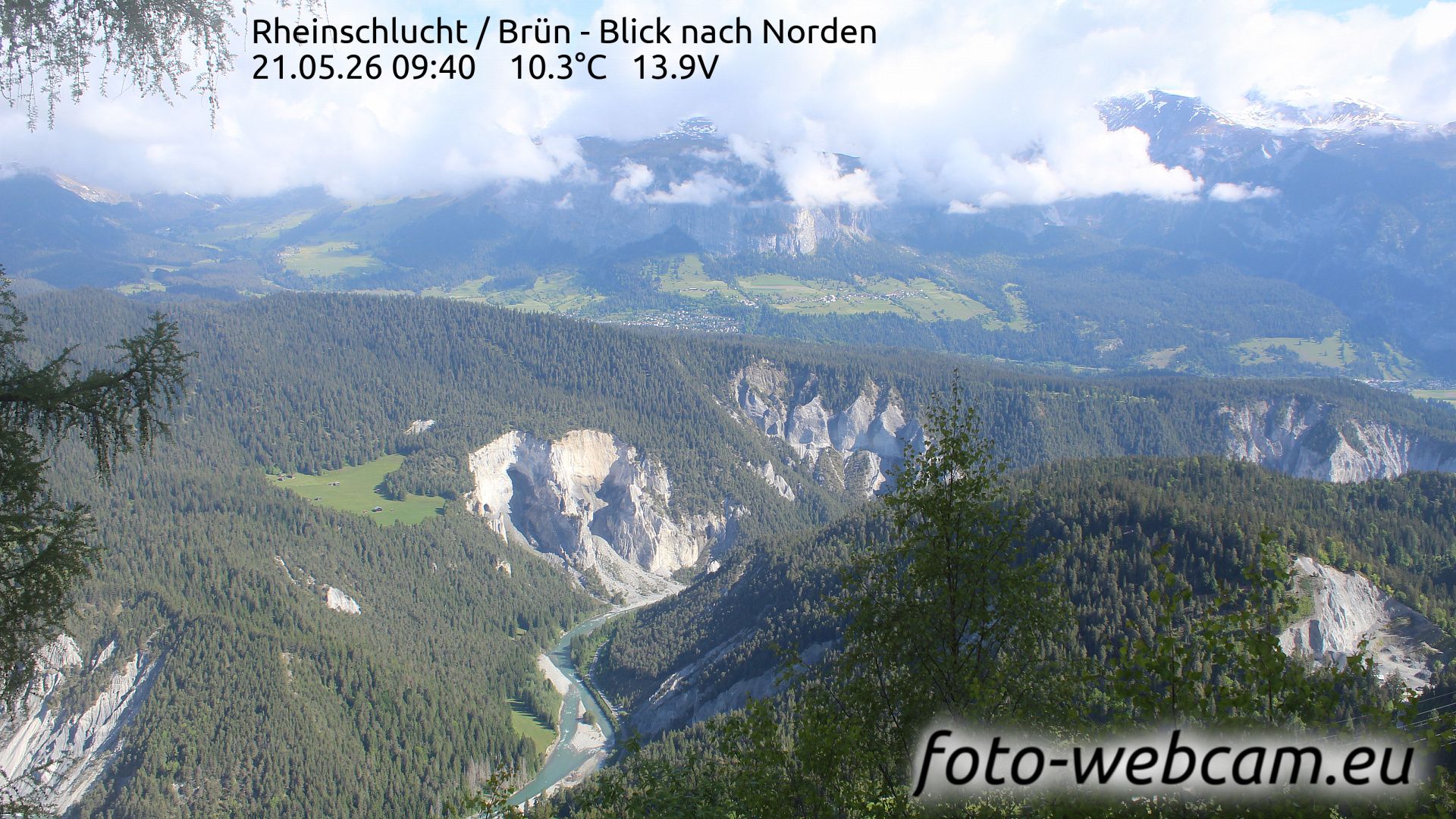 Safiental: Rheinschlucht - Brün - Blick nach Norden