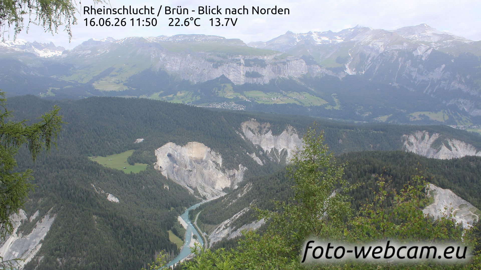 Safiental: Rheinschlucht - Brün - Blick nach Norden