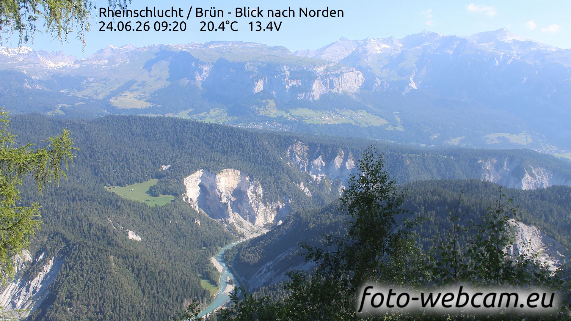 Safiental: Rheinschlucht - Brün - Blick nach Norden