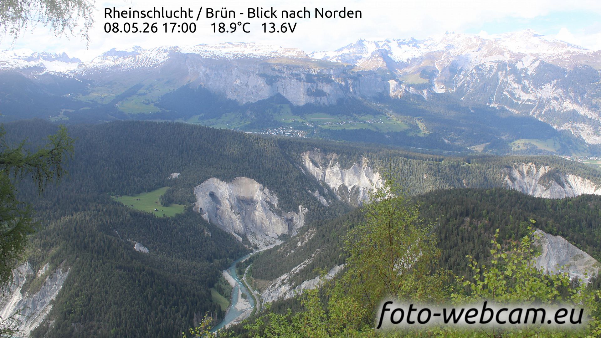 Safiental: Rheinschlucht - Brün - Blick nach Norden
