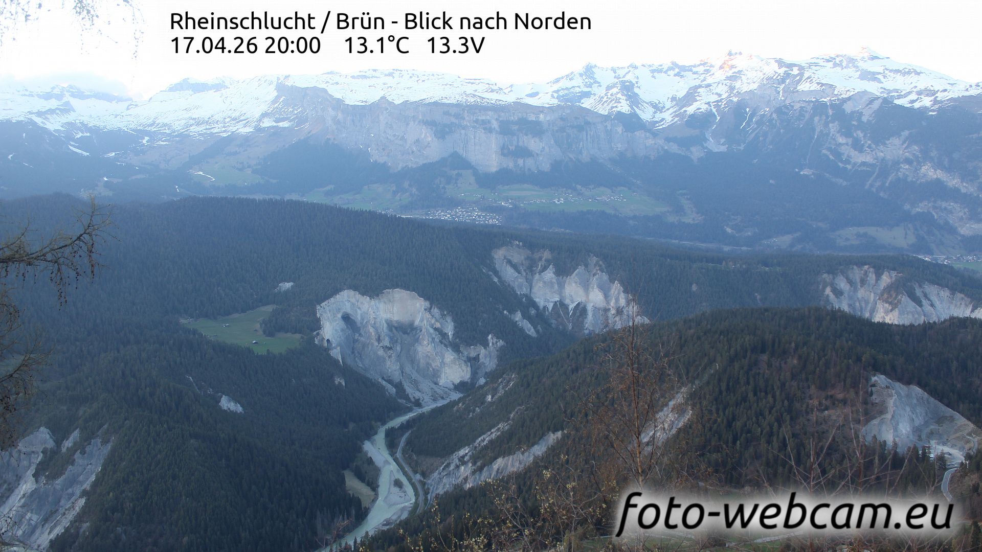 Safiental: Rheinschlucht - Brün - Blick nach Norden