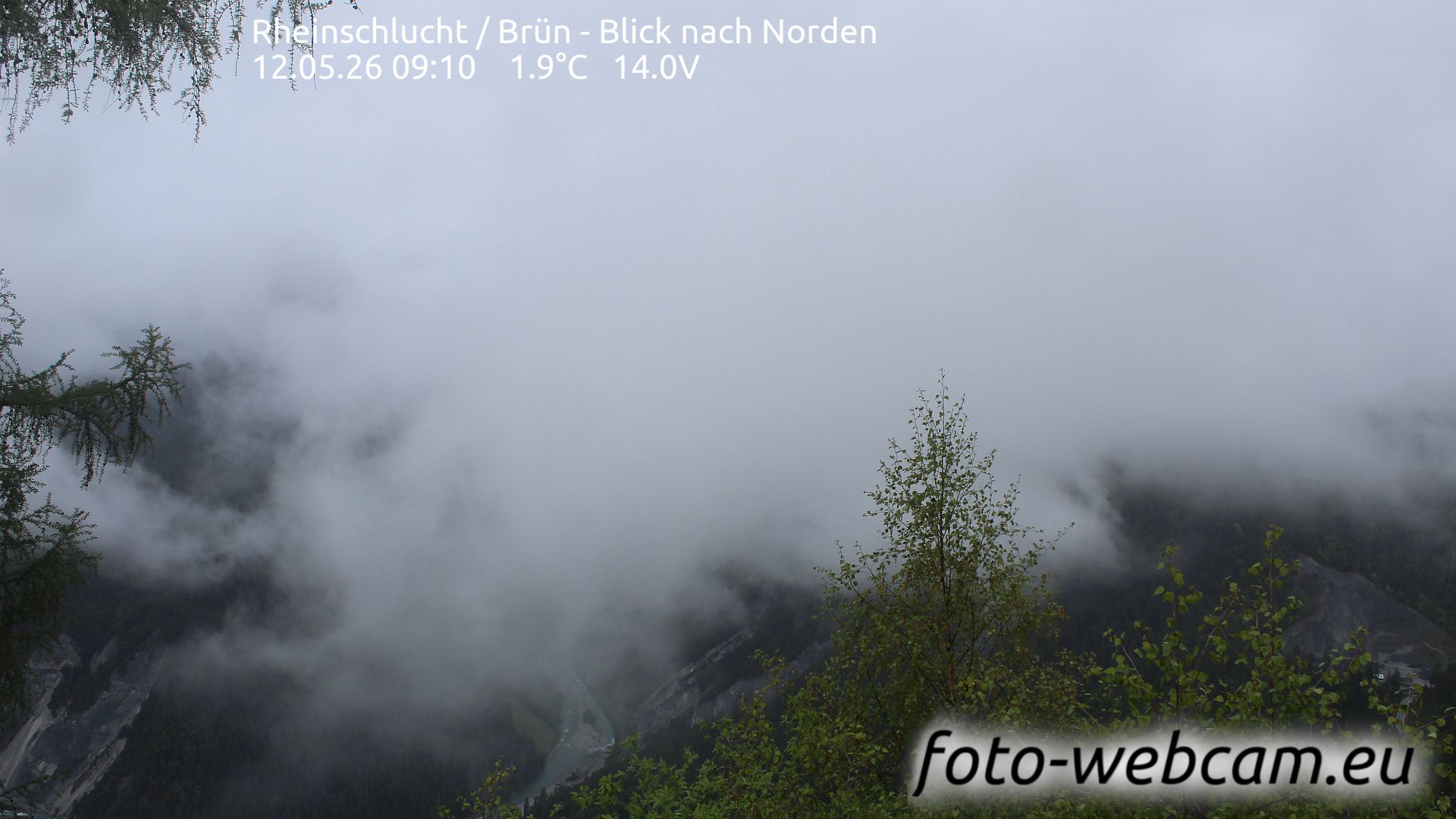Safiental: Rheinschlucht - Brün - Blick nach Norden