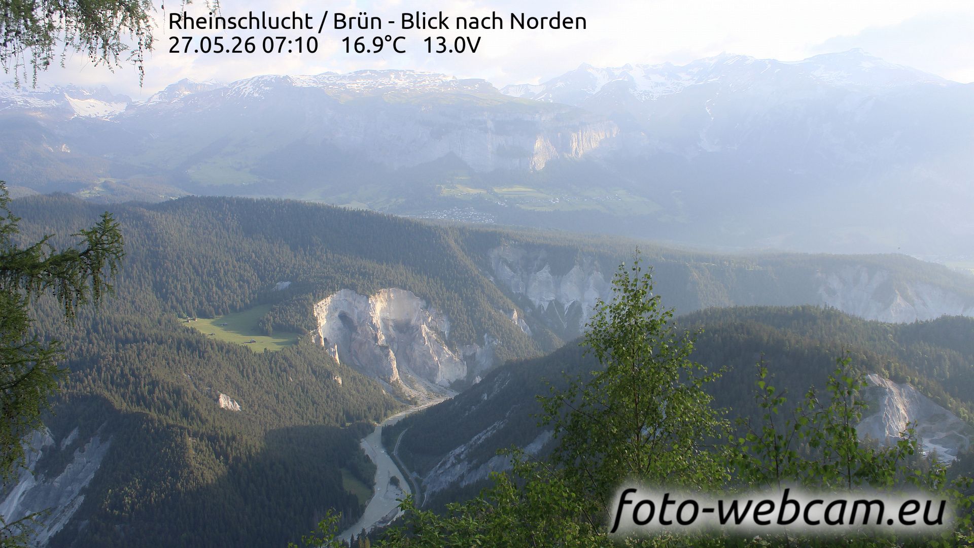 Safiental: Rheinschlucht - Brün - Blick nach Norden