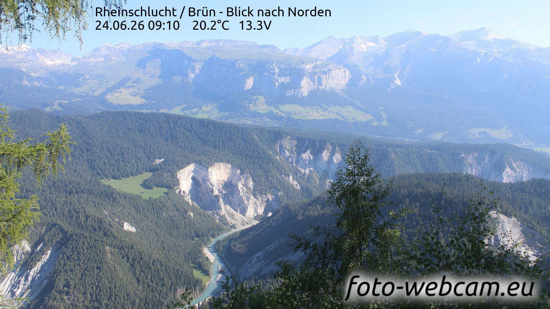 Safiental: Rheinschlucht - Brün - Blick nach Norden