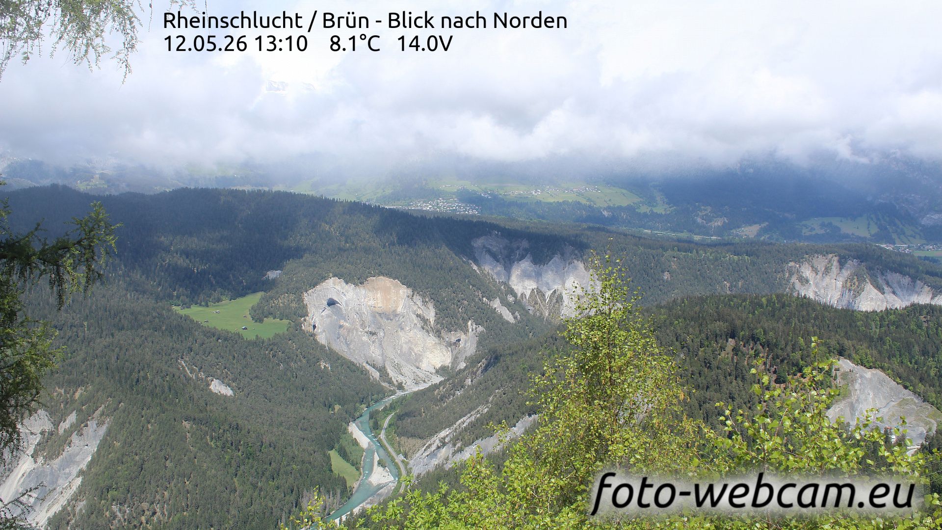 Safiental: Rheinschlucht - Brün - Blick nach Norden