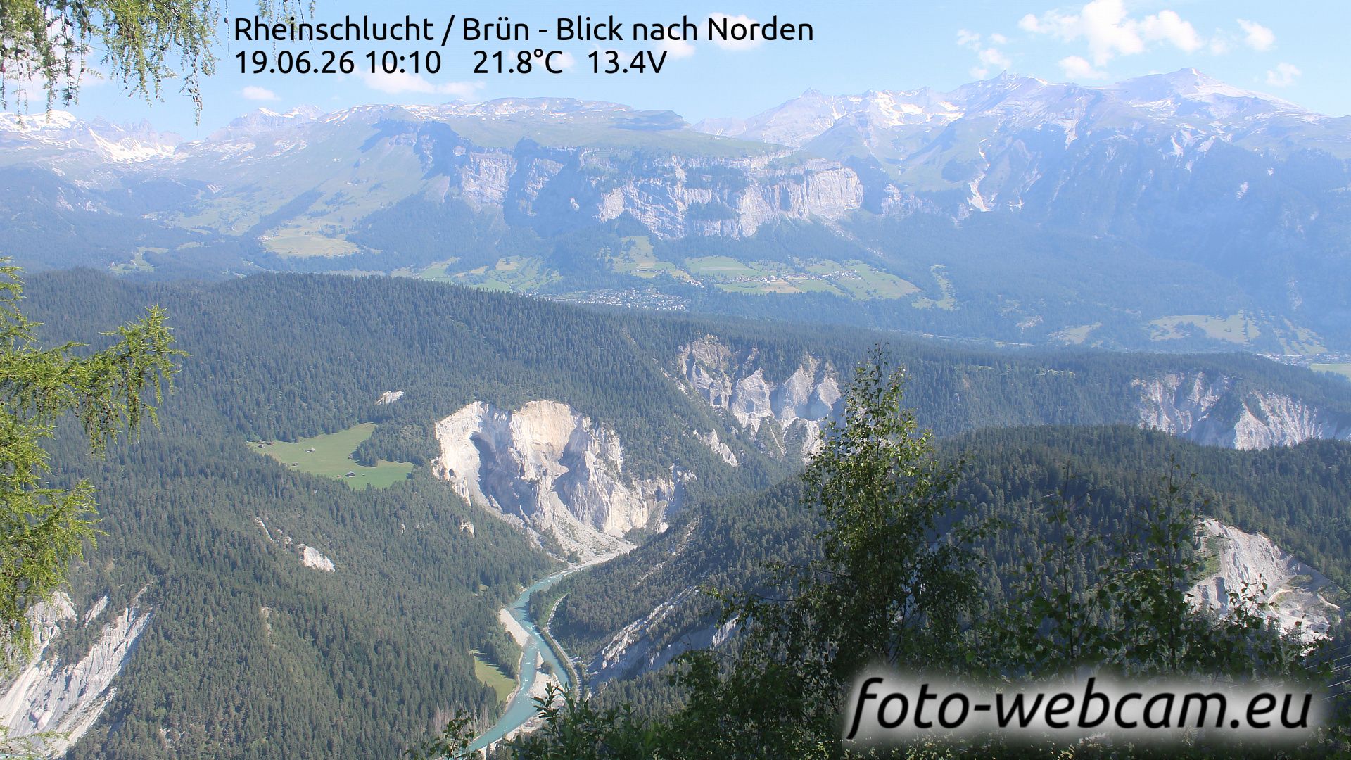 Safiental: Rheinschlucht - Brün - Blick nach Norden