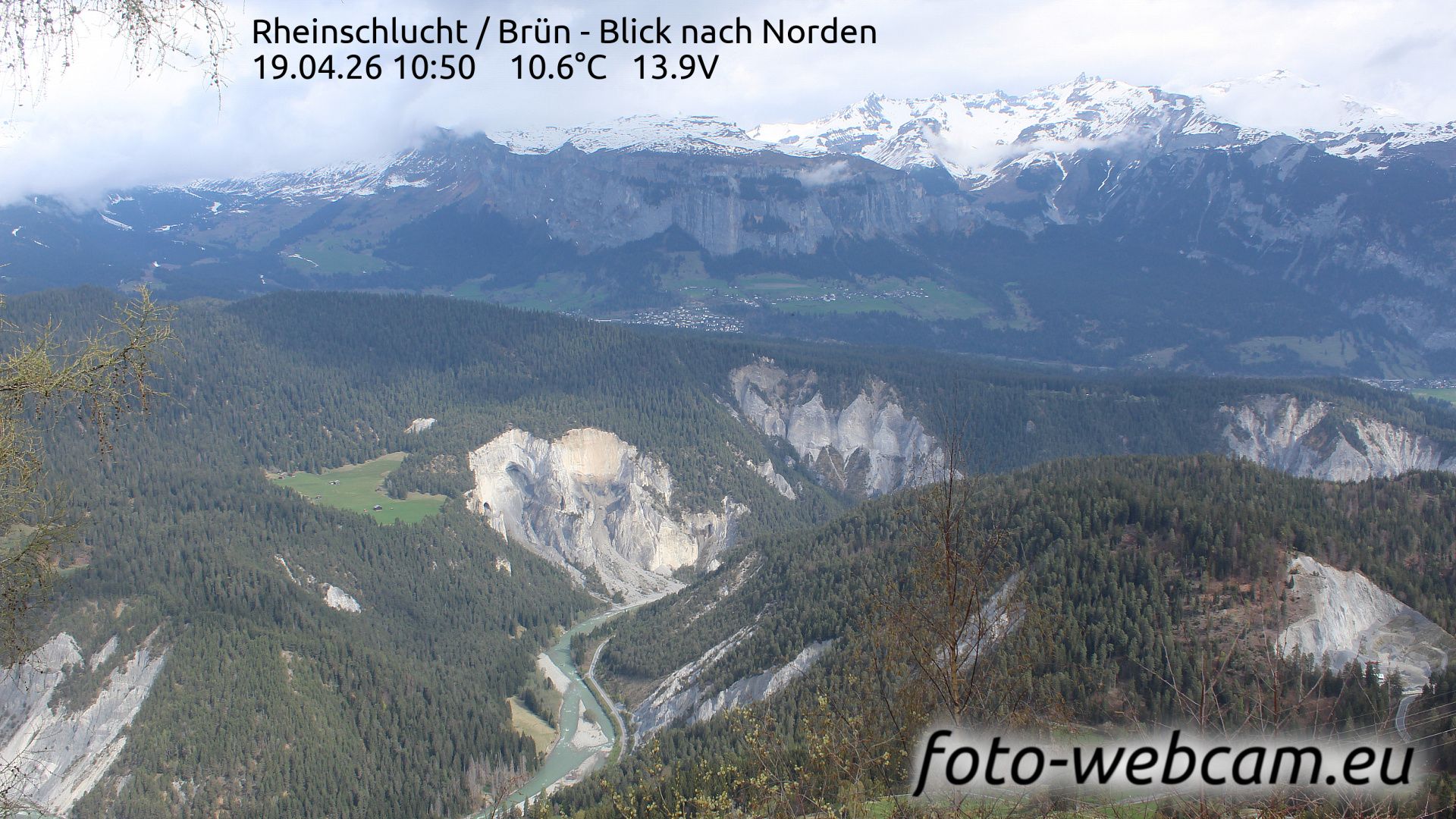 Safiental: Rheinschlucht - Brün - Blick nach Norden