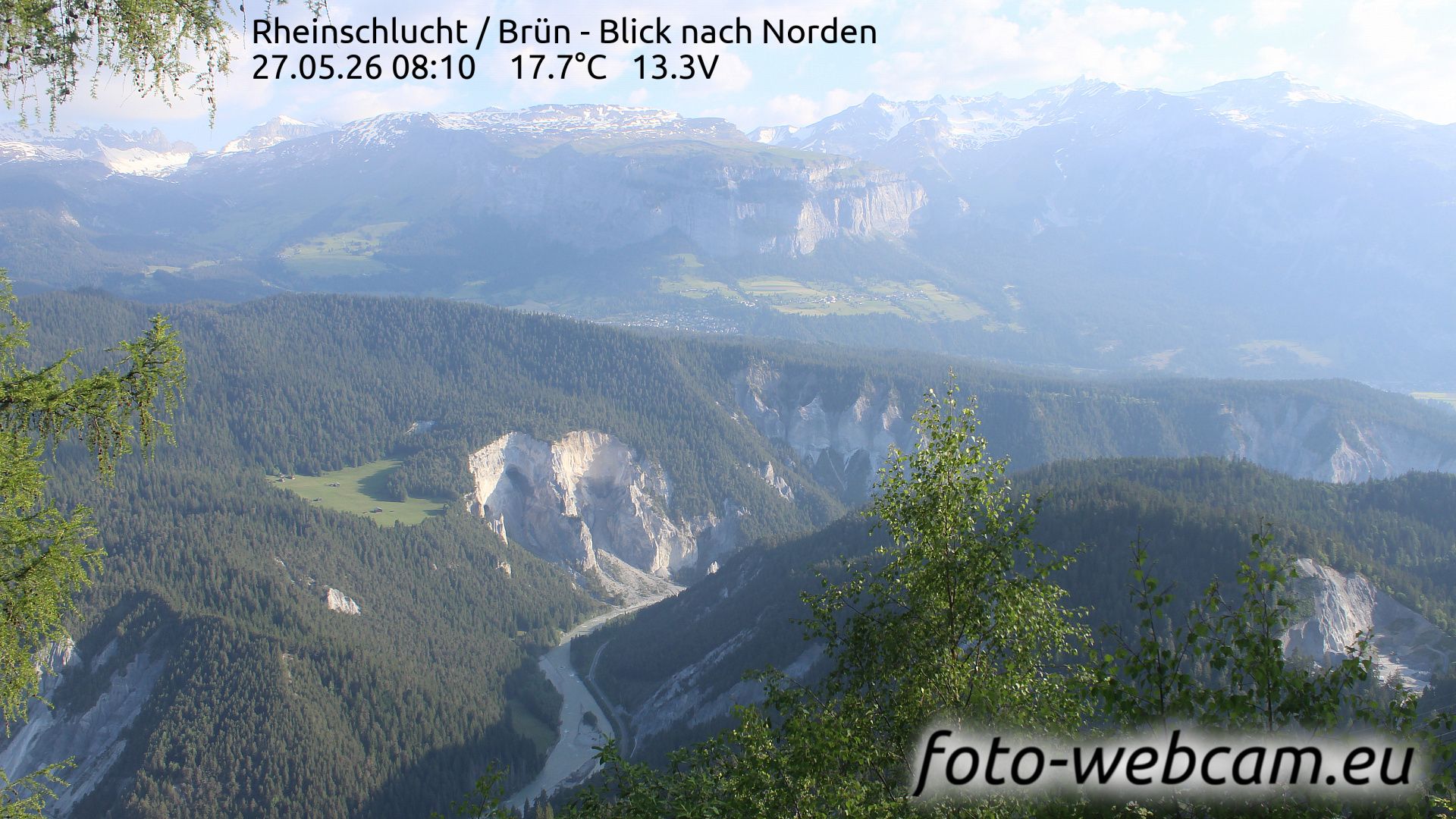 Safiental: Rheinschlucht - Brün - Blick nach Norden