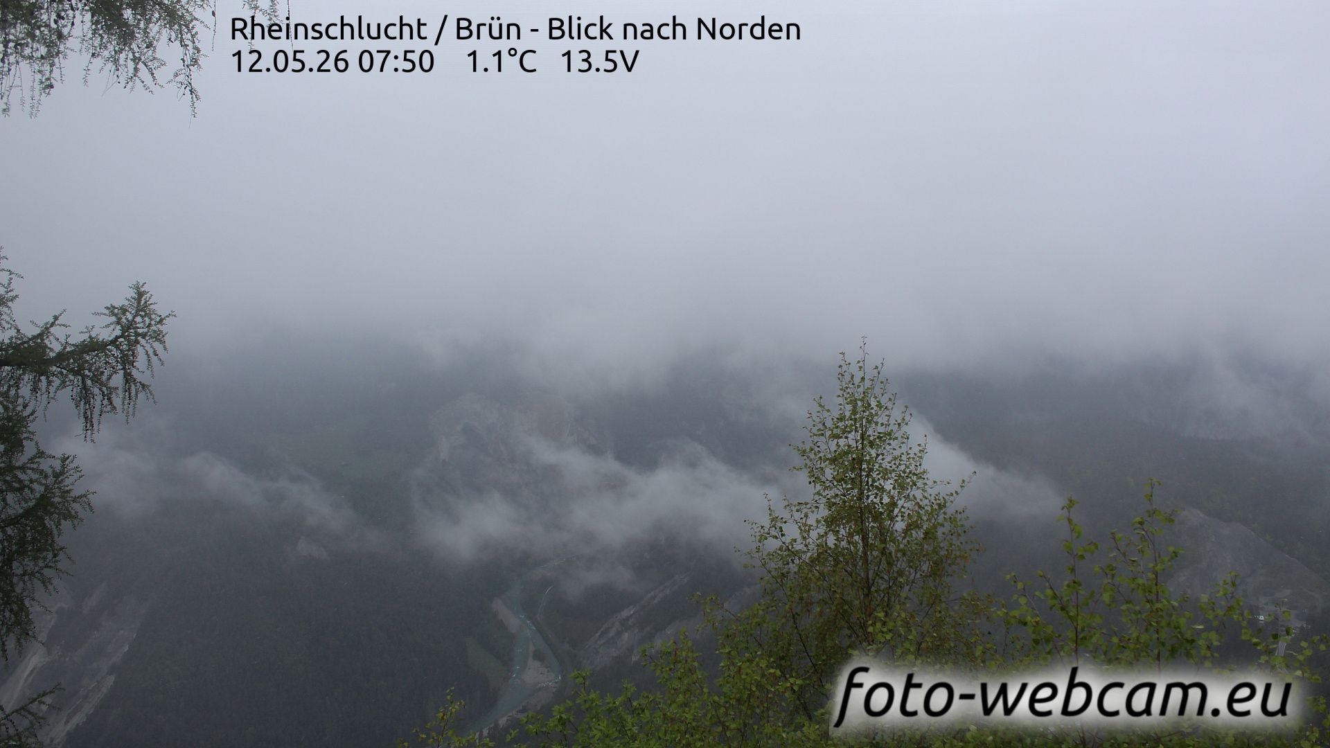 Safiental: Rheinschlucht - Brün - Blick nach Norden