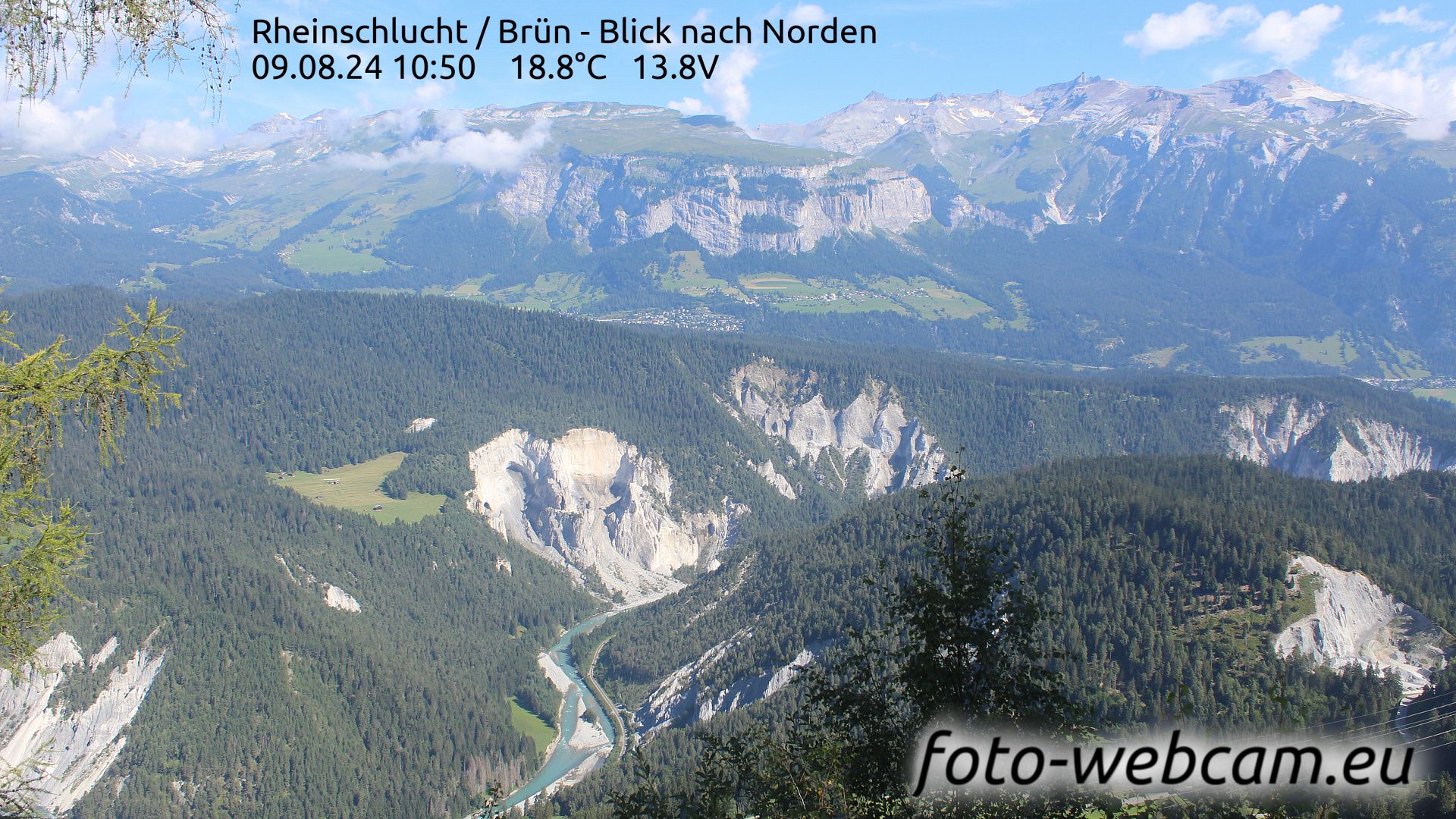 Safiental: Rheinschlucht - Brün - Blick nach Norden