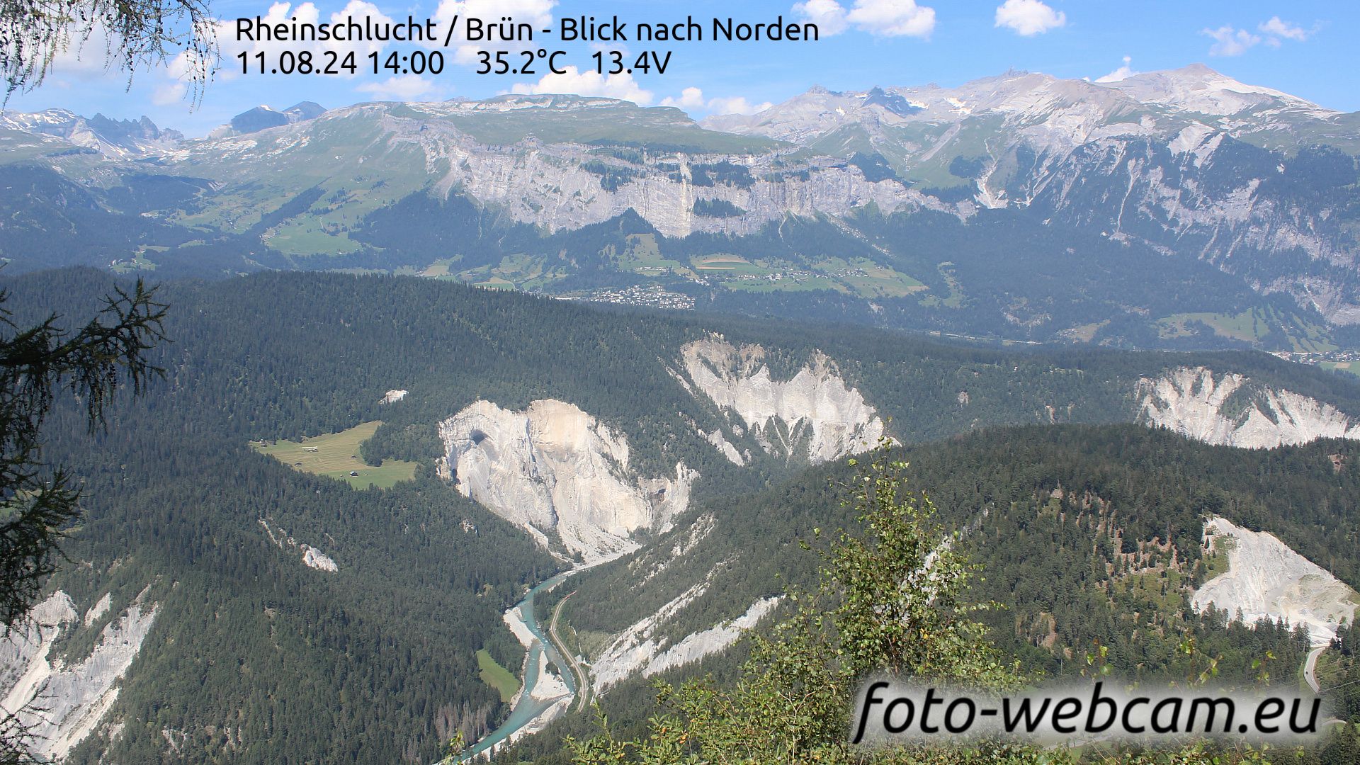 Safiental: Rheinschlucht - Brün - Blick nach Norden