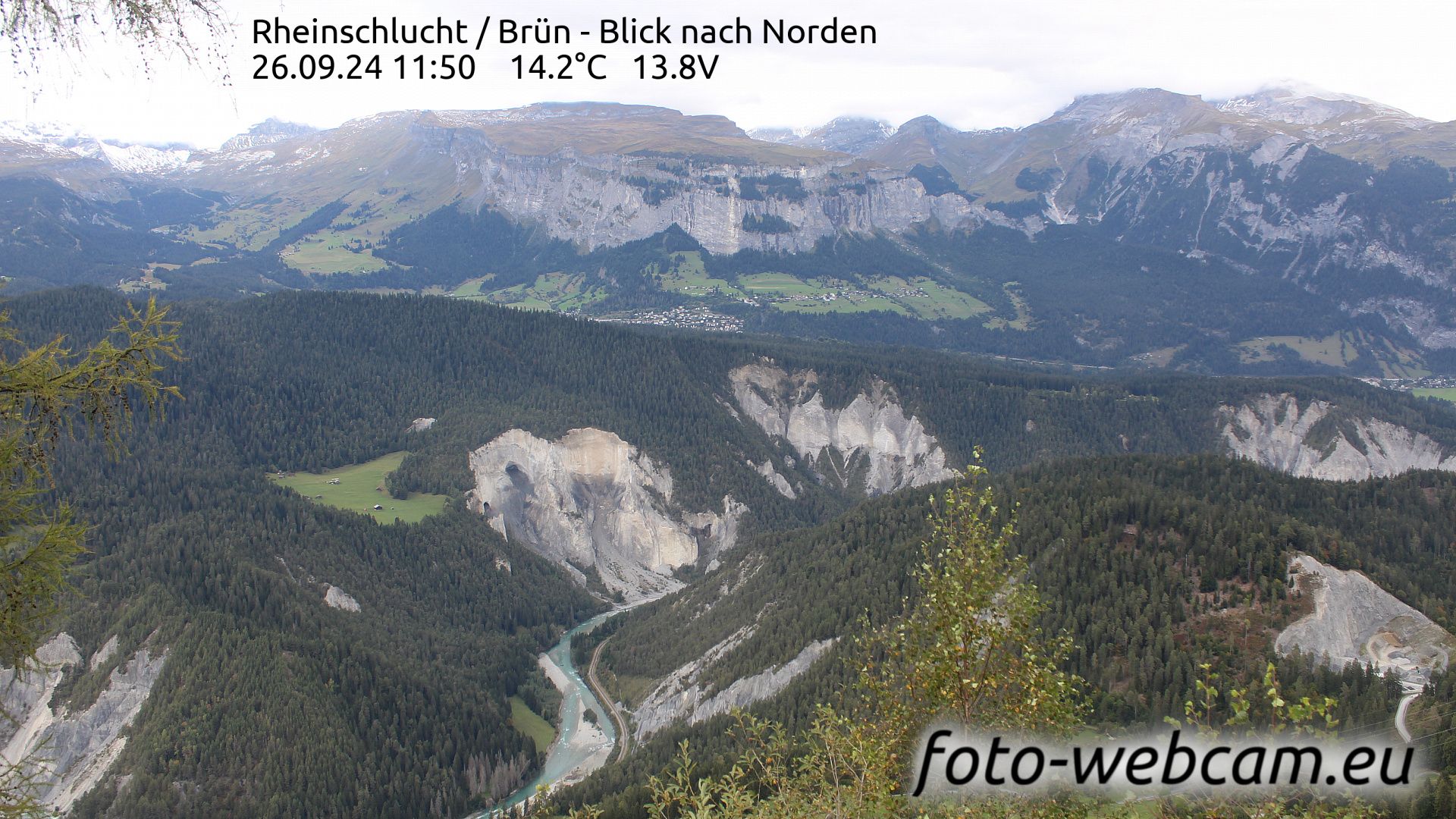 Safiental: Rheinschlucht - Brün - Blick nach Norden