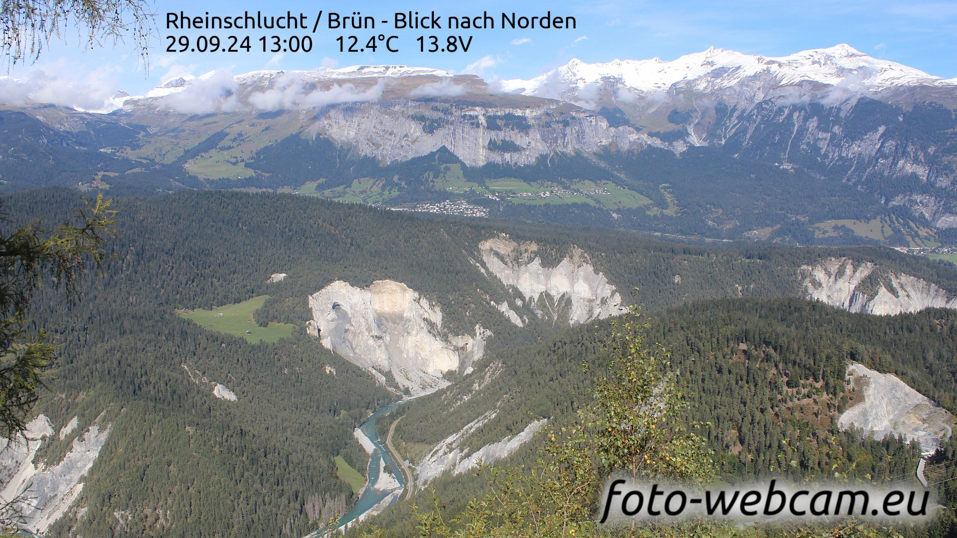 Safiental: Rheinschlucht - Brün - Blick nach Norden