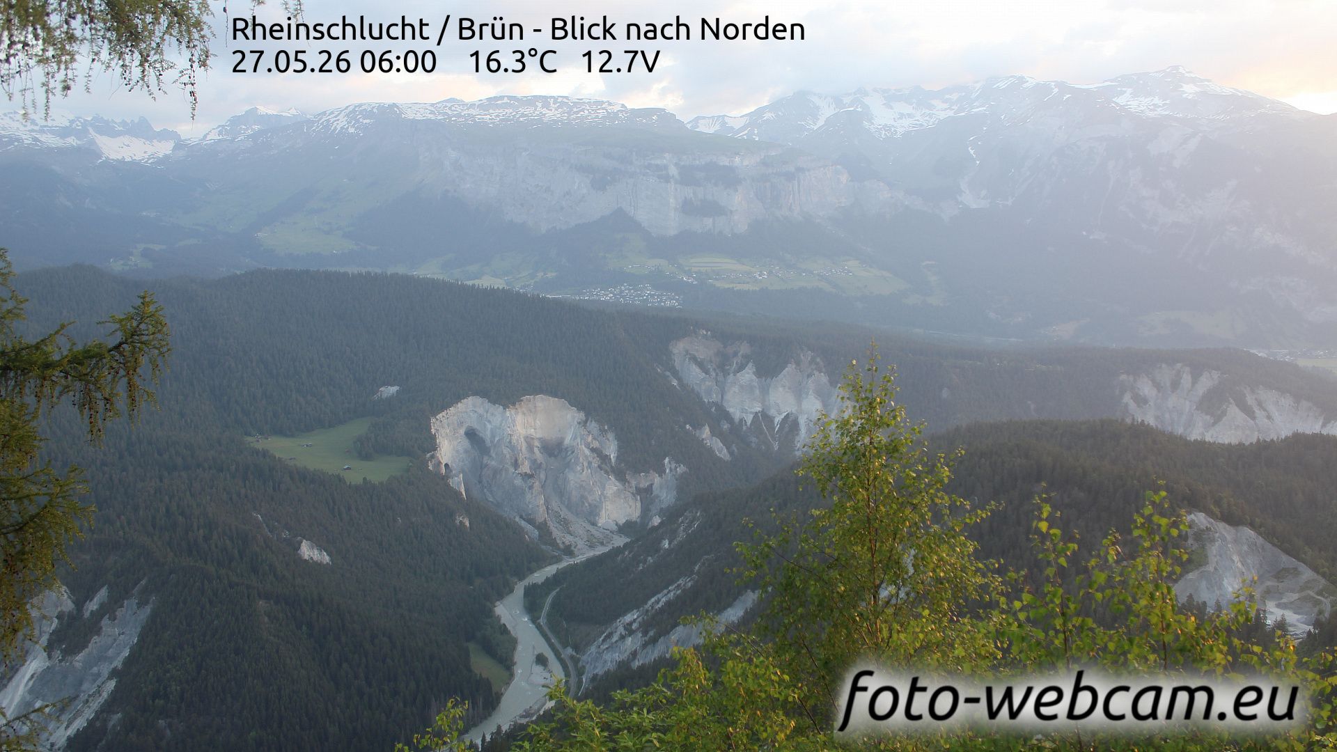 Safiental: Rheinschlucht - Brün - Blick nach Norden