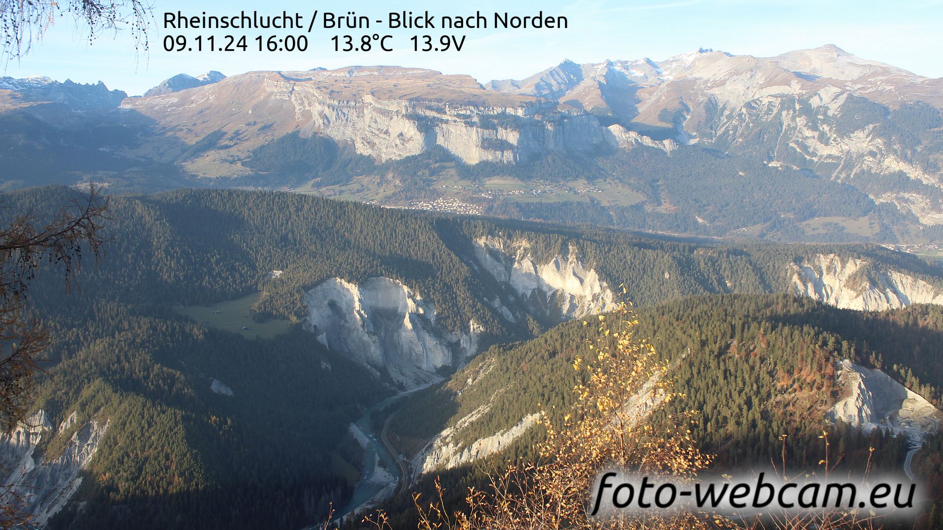 Safiental: Rheinschlucht - Brün - Blick nach Norden