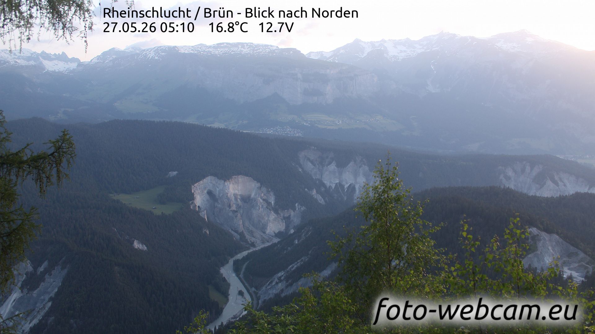 Safiental: Rheinschlucht - Brün - Blick nach Norden