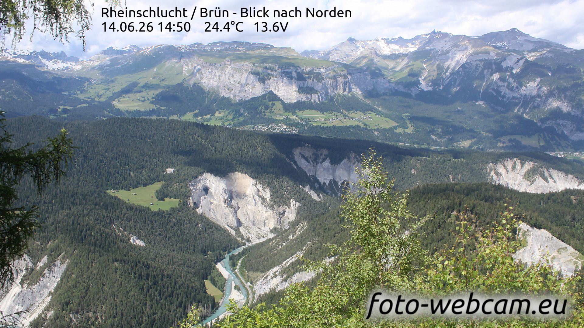 Safiental: Rheinschlucht - Brün - Blick nach Norden