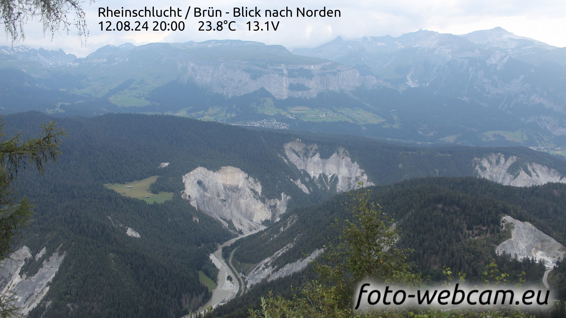 Safiental: Rheinschlucht - Brün - Blick nach Norden