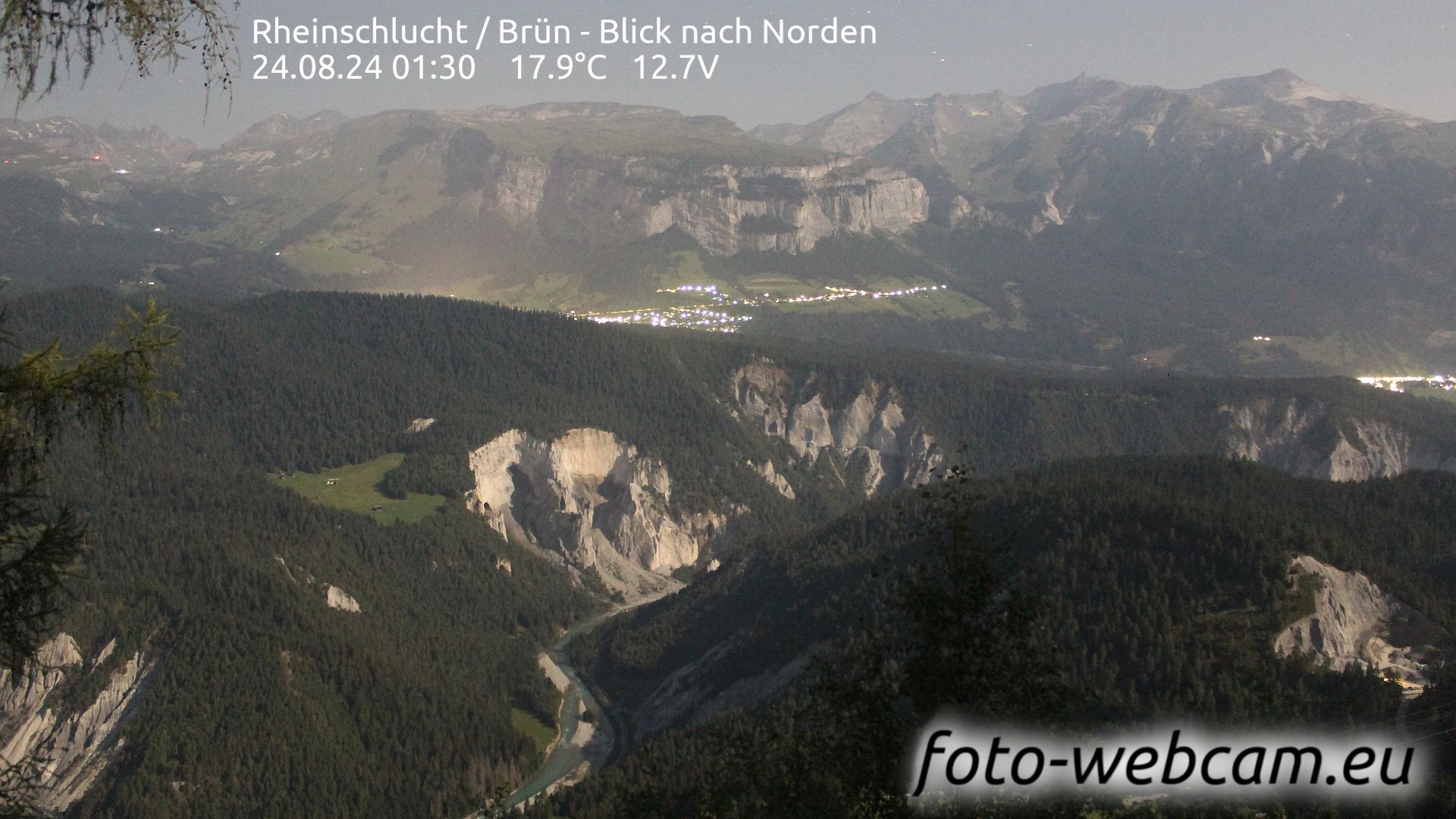 Safiental: Rheinschlucht - Brün - Blick nach Norden