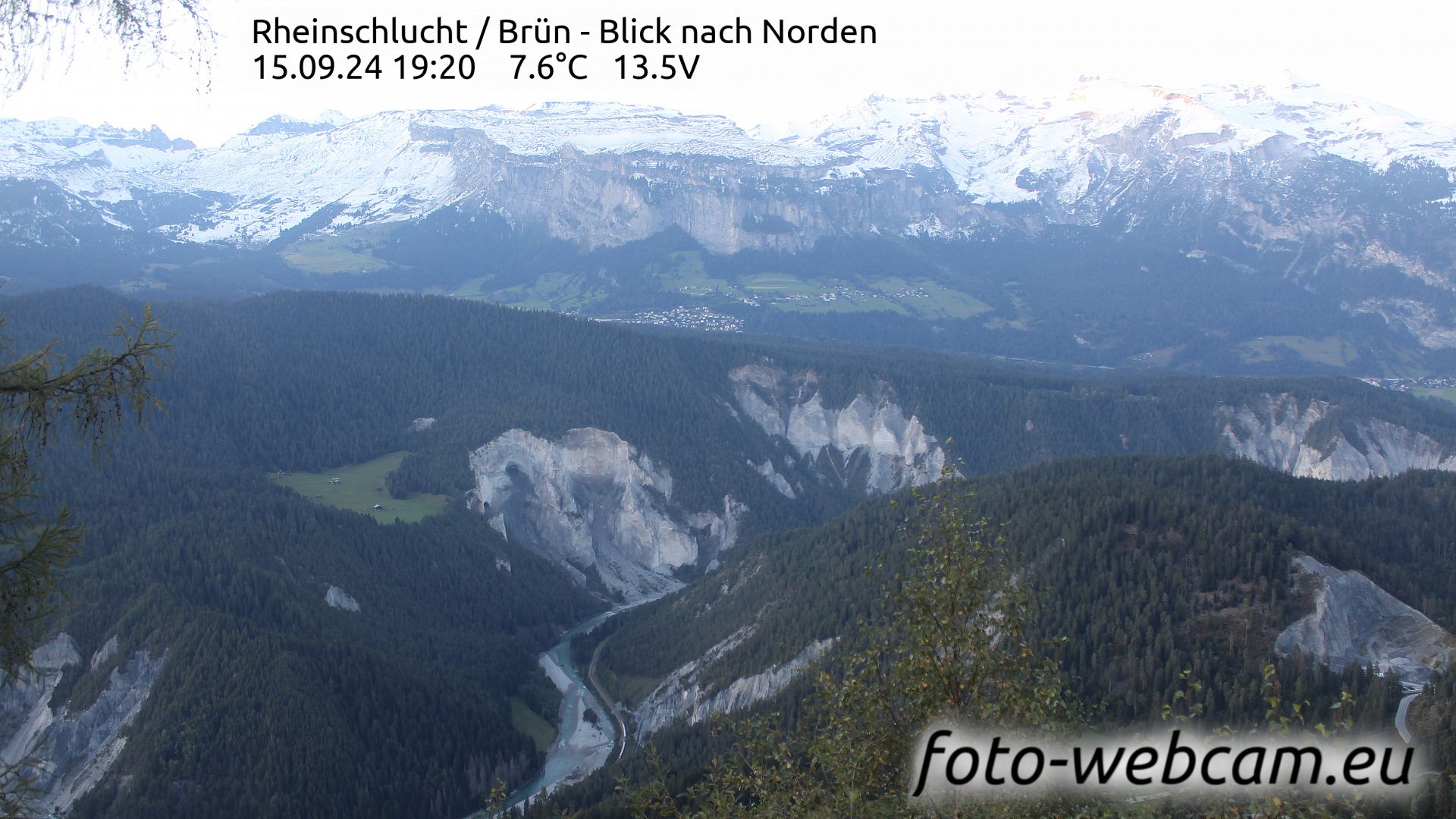 Safiental: Rheinschlucht - Brün - Blick nach Norden