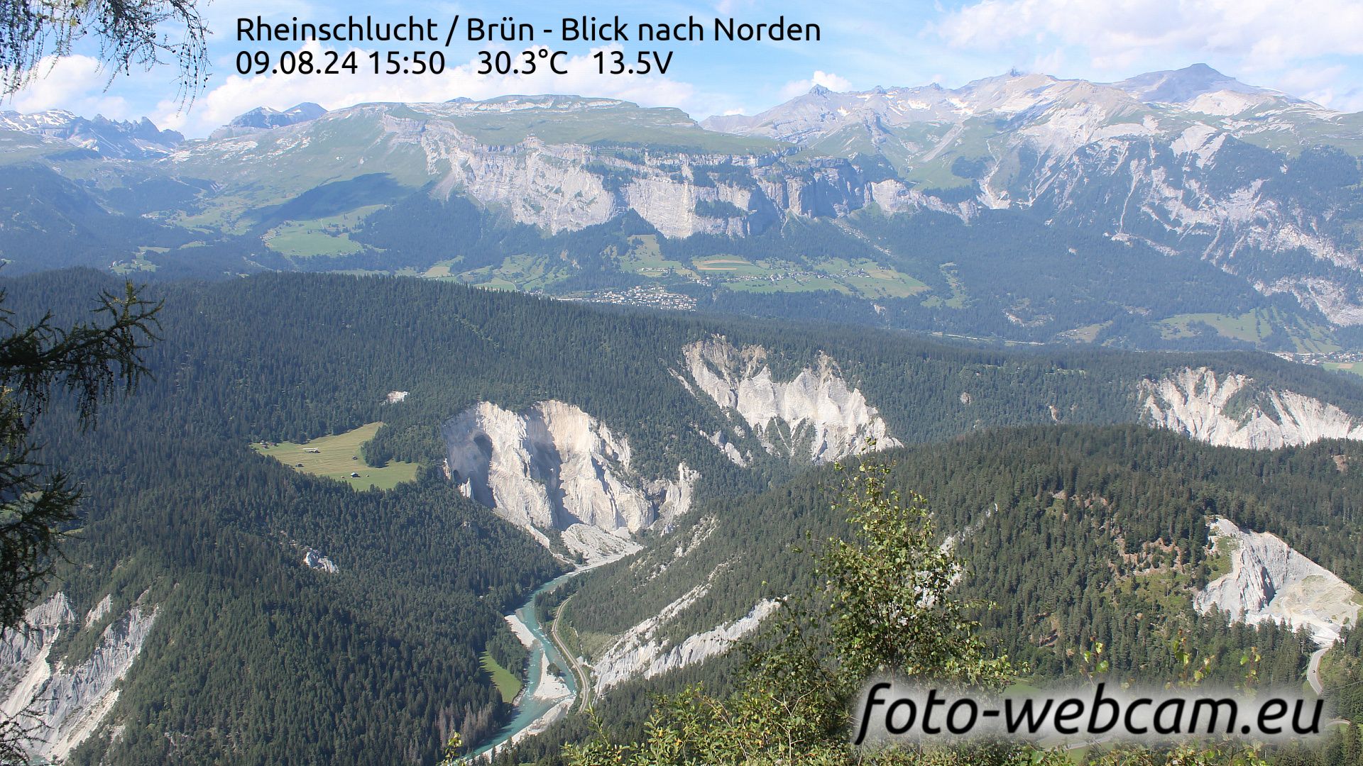 Safiental: Rheinschlucht - Brün - Blick nach Norden