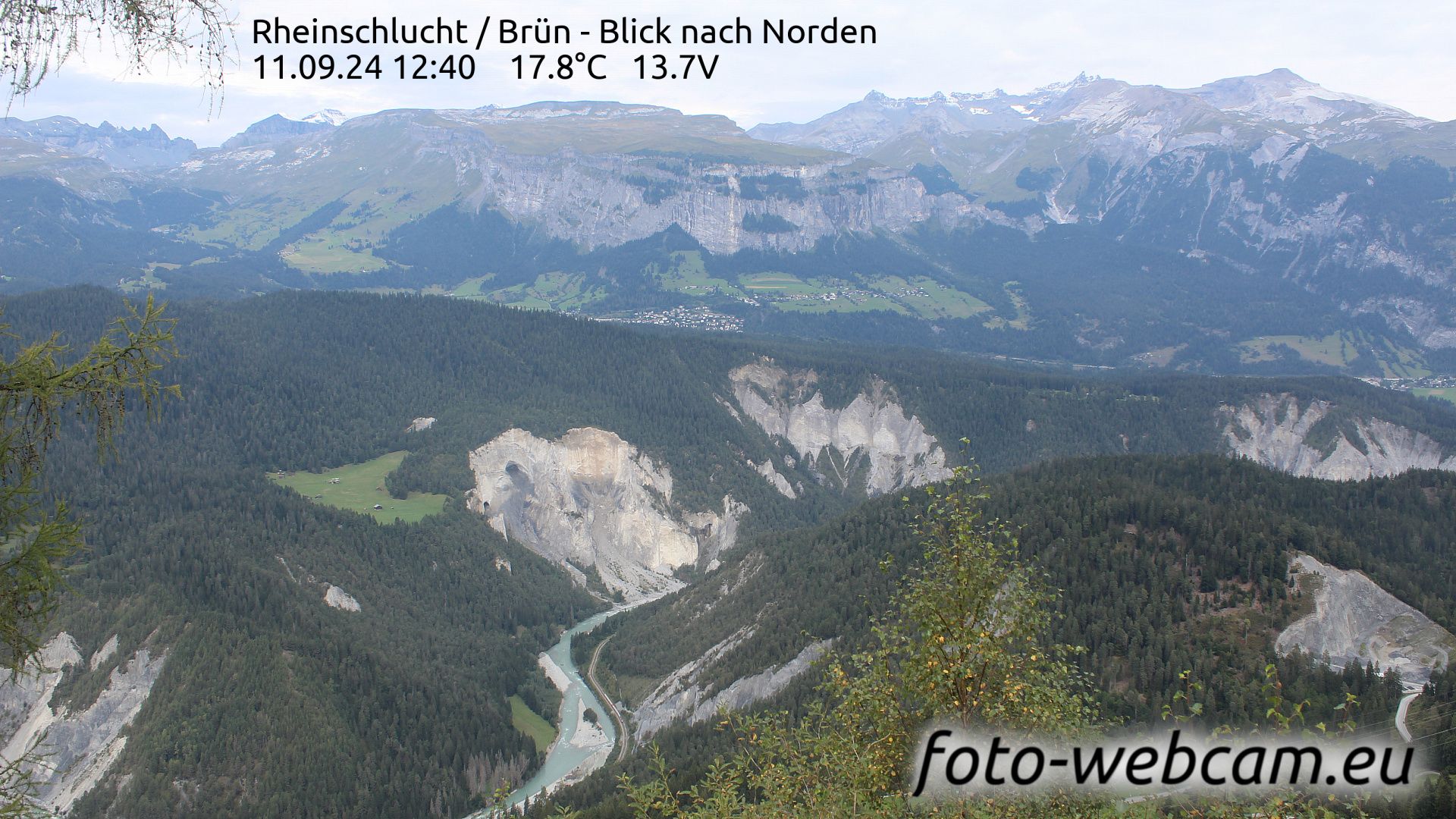 Safiental: Rheinschlucht - Brün - Blick nach Norden