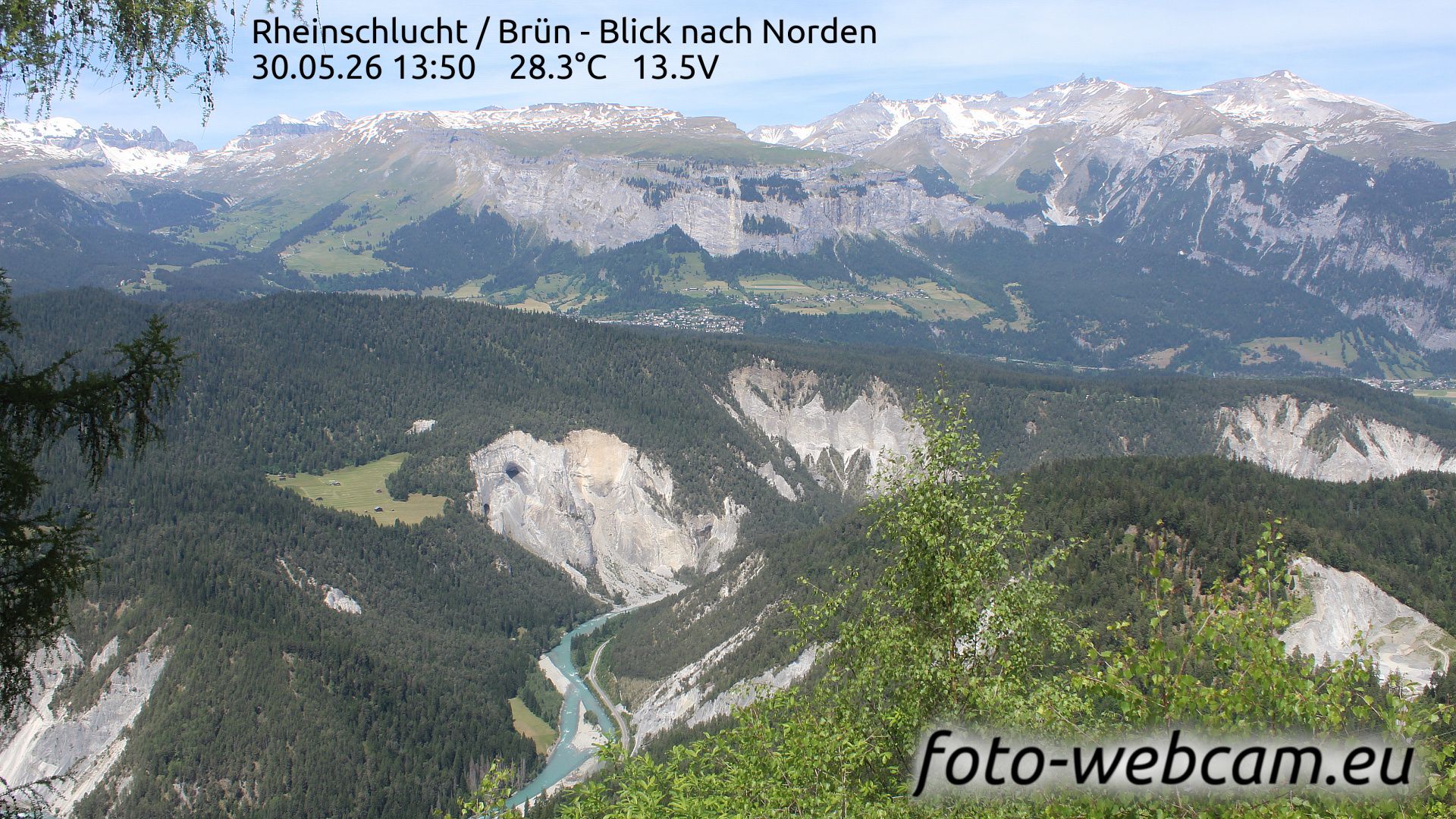 Safiental: Rheinschlucht - Brün - Blick nach Norden