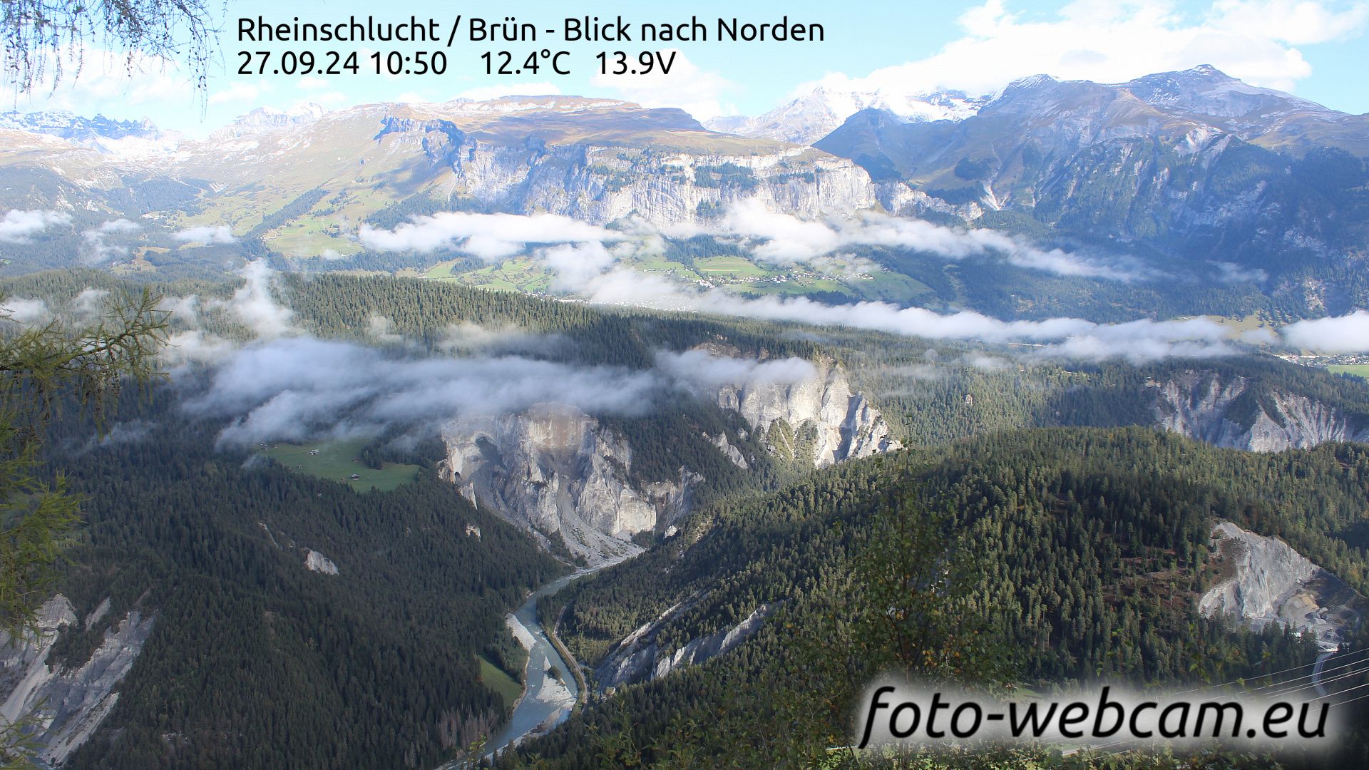 Safiental: Rheinschlucht - Brün - Blick nach Norden