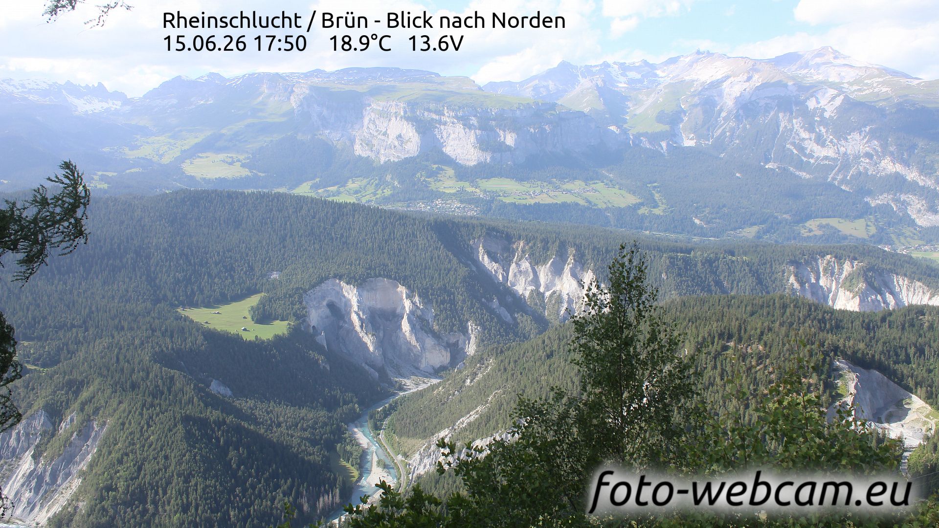Safiental: Rheinschlucht - Brün - Blick nach Norden