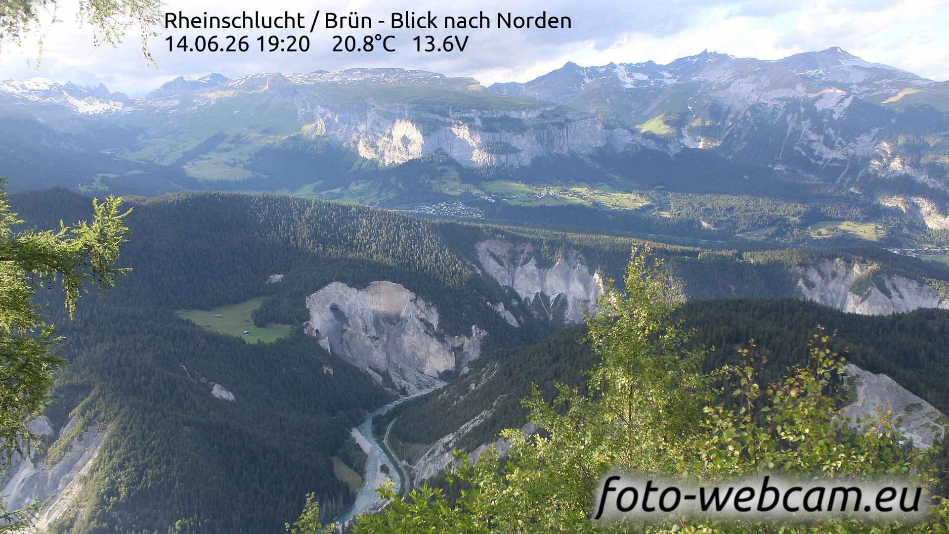 Safiental: Rheinschlucht - Brün - Blick nach Norden