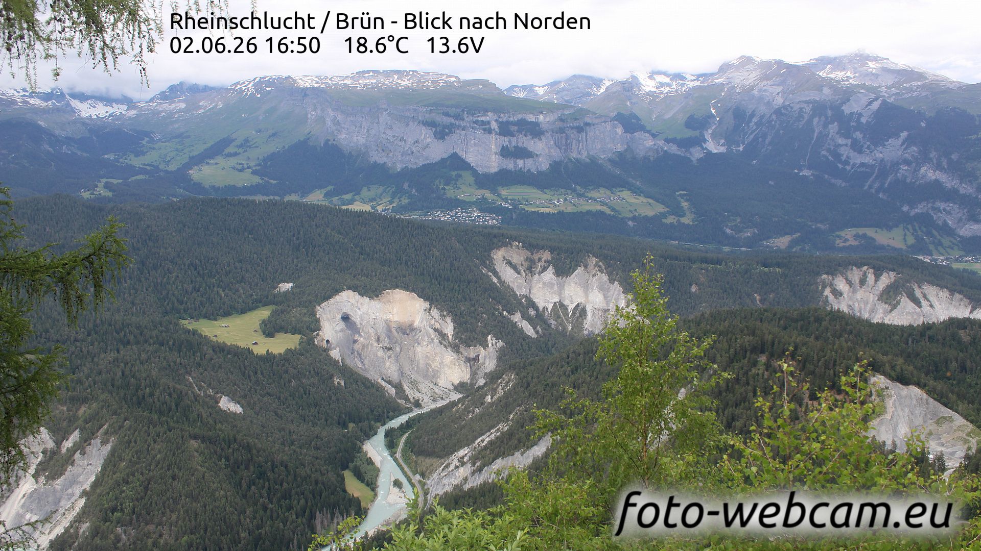 Safiental: Rheinschlucht - Brün - Blick nach Norden