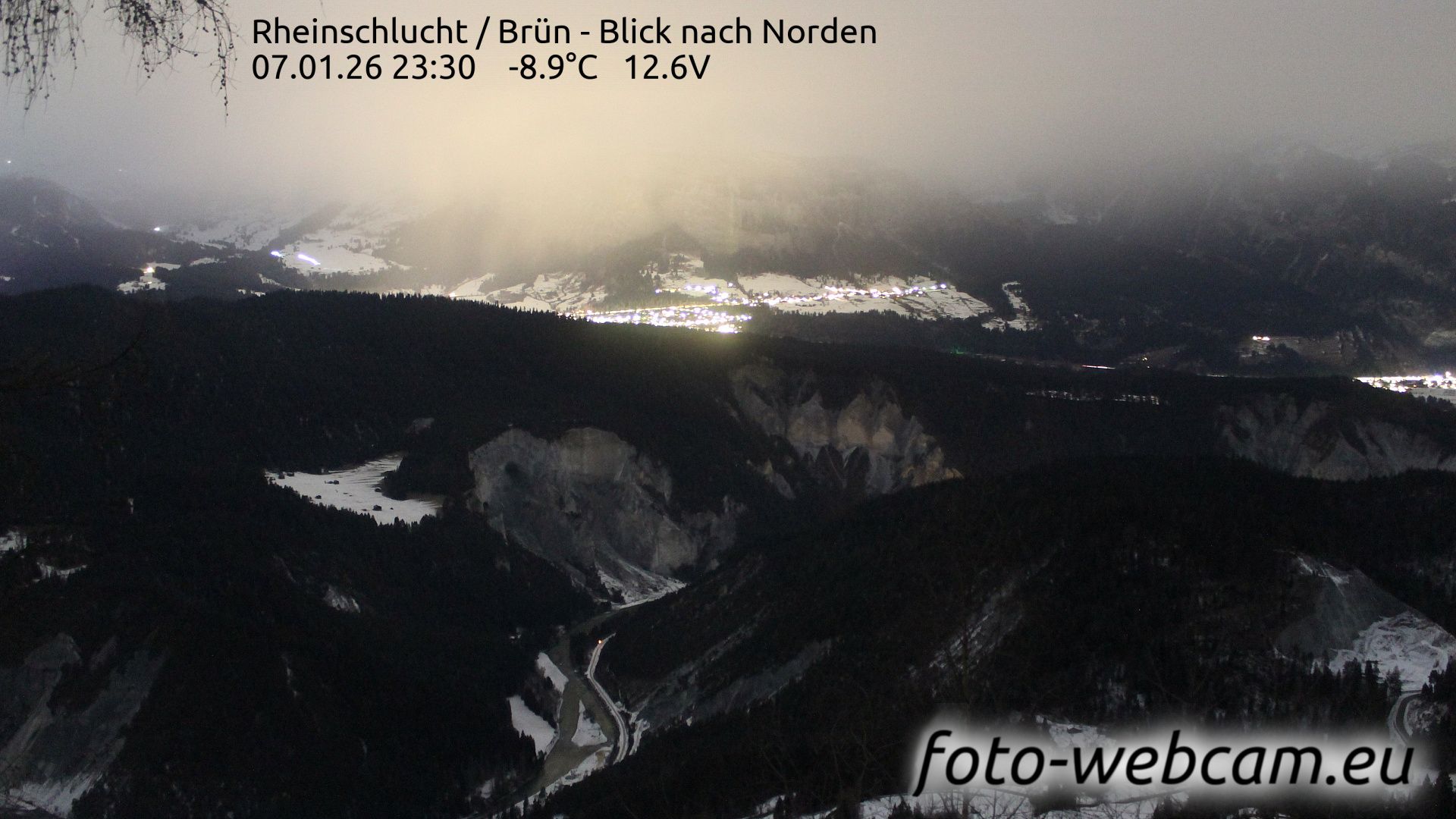Safiental: Rheinschlucht - Brün - Blick nach Norden