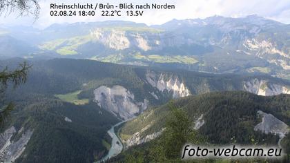 Safiental: Rheinschlucht - Brün - Blick nach Norden