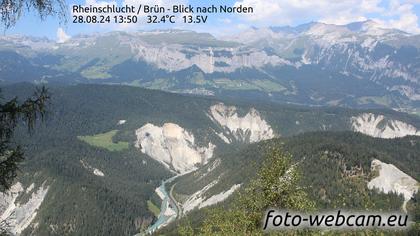 Safiental: Rheinschlucht - Brün - Blick nach Norden