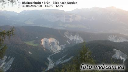 Safiental: Rheinschlucht - Brün - Blick nach Norden