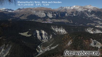 Safiental: Rheinschlucht - Brün - Blick nach Norden