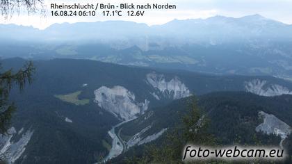 Safiental: Rheinschlucht - Brün - Blick nach Norden